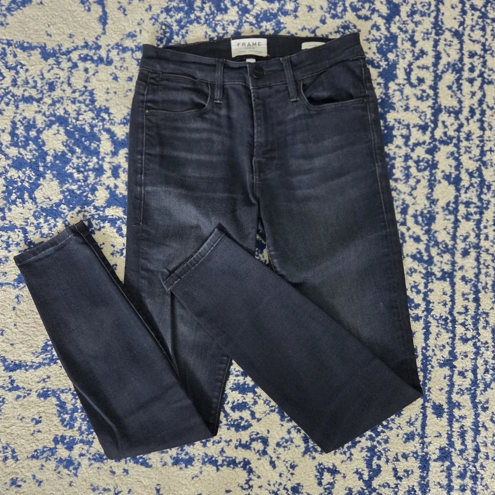 Frame Denim Women's Midnight Indigo High Skinny Jeansl - Picture 1 of 6